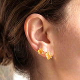 Κιτρίνης Ακατέργαστος Καρφωτά Σκουλαρίκια A.925