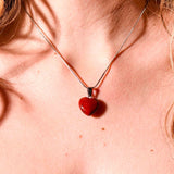 Κόκκινος Ίασπις Mini Καρδιά