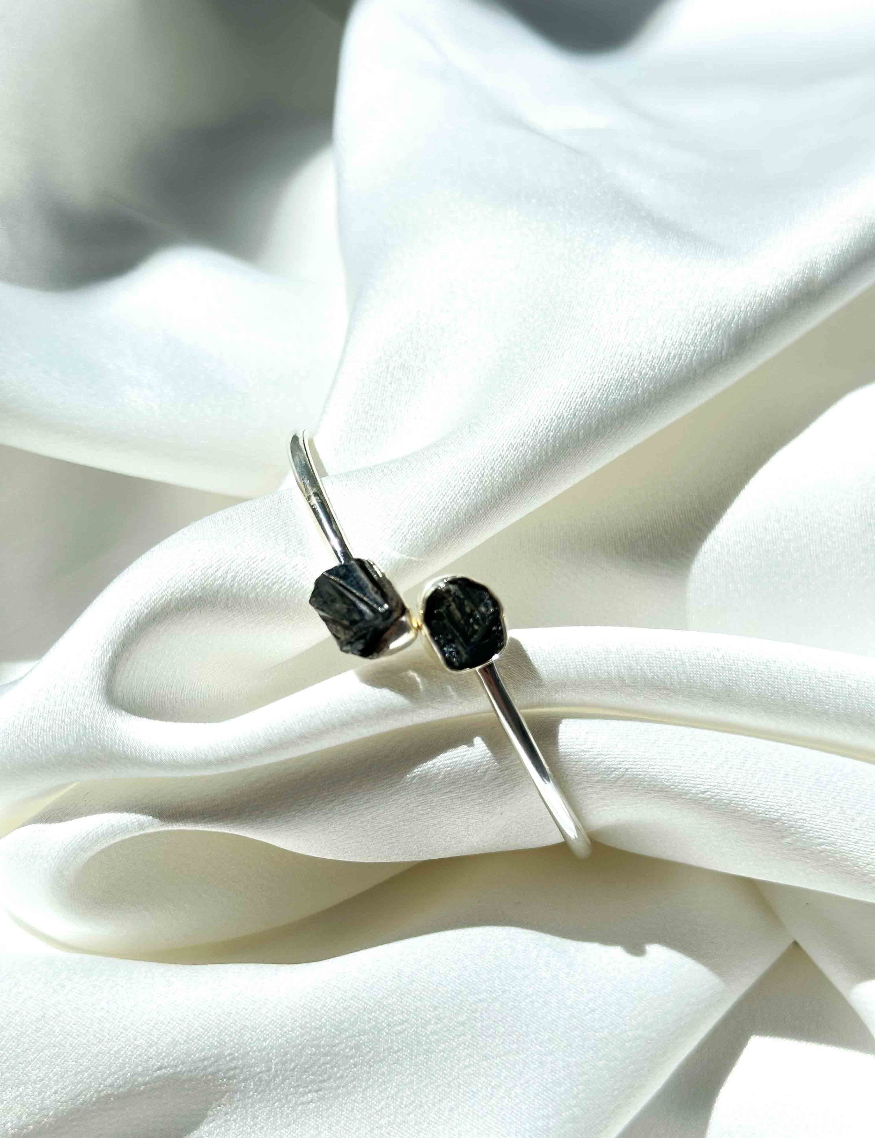 Τουρμαλίνη Μαύρη Χειροπέδα S.925