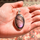 Μωβ Λαβραδορίτης Οβάλ 01