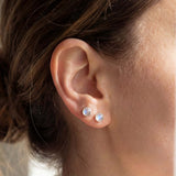 Φεγγαρόπετρα Rainbow Καρφωτά Σκουλαρίκια A.925