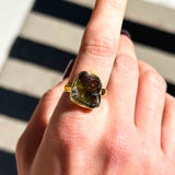 Μολδαβίτης Δαχτυλίδι A.925 Επιχρυσωμένο 11