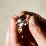 Μολδαβίτης & Κιτρίνης Δάκρυ Δαχτυλίδι A.925