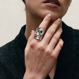 Μωβ Λαβραδορίτης Δαχτυλίδι Α.925