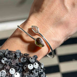 Μολδαβίτης & Herkimer Διαμάντι Χειροπέδα A.925