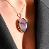 Μωβ Λαβραδορίτης Οβάλ 01