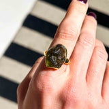 Μολδαβίτης Δαχτυλίδι A.925 Επιχρυσωμένο 12