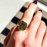 Μολδαβίτης Δαχτυλίδι A.925 Επιχρυσωμένο 08