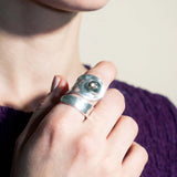 Μωβ Λαβραδορίτης Δαχτυλίδι Α.925