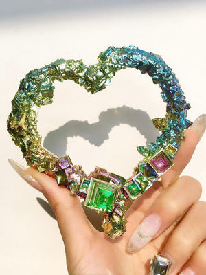 Open image in slideshow, Bismuth Heart &amp; Moon
