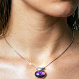 Μωβ Λαβραδορίτης Οβάλ A.925